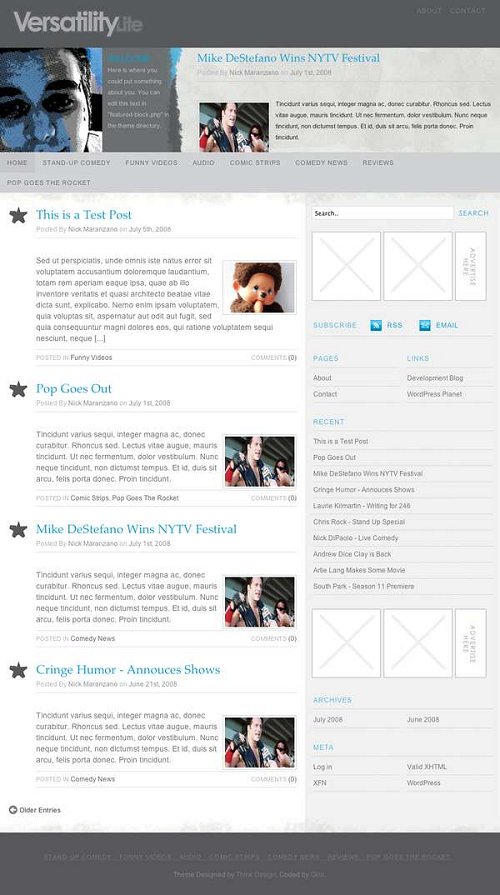 Шаблон Блога на Wordpress
